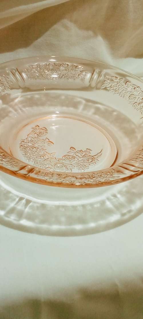 1930s Federal Depression glass butter dish