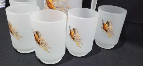 1960s - 70s water/juice jug with 6 glasses