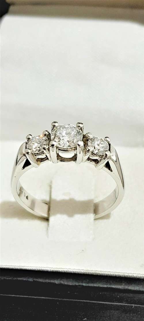 Platinum and diamond ring