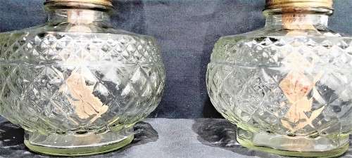 Vintage crystal kerosene lamps