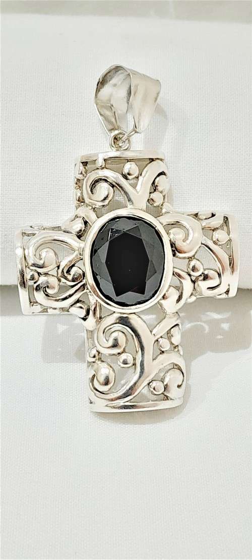 Sterling silver chunky cross