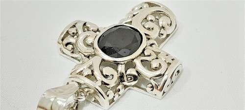 Sterling silver chunky cross