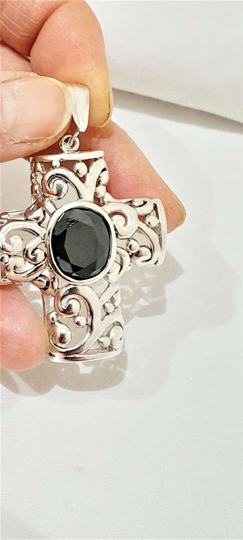 Sterling silver chunky cross