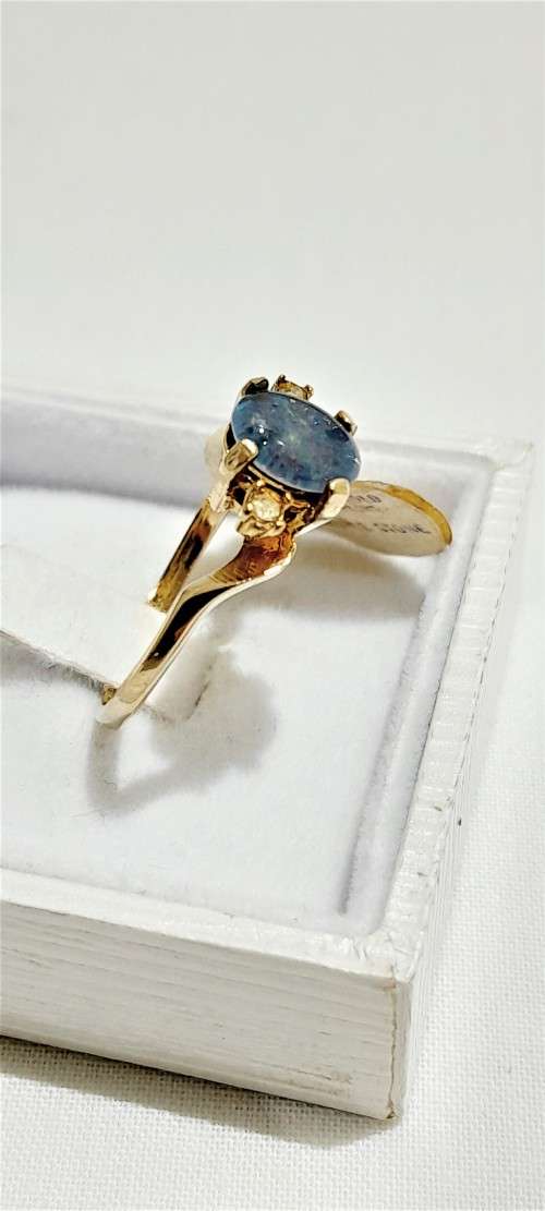 18k Gold plated opal ring