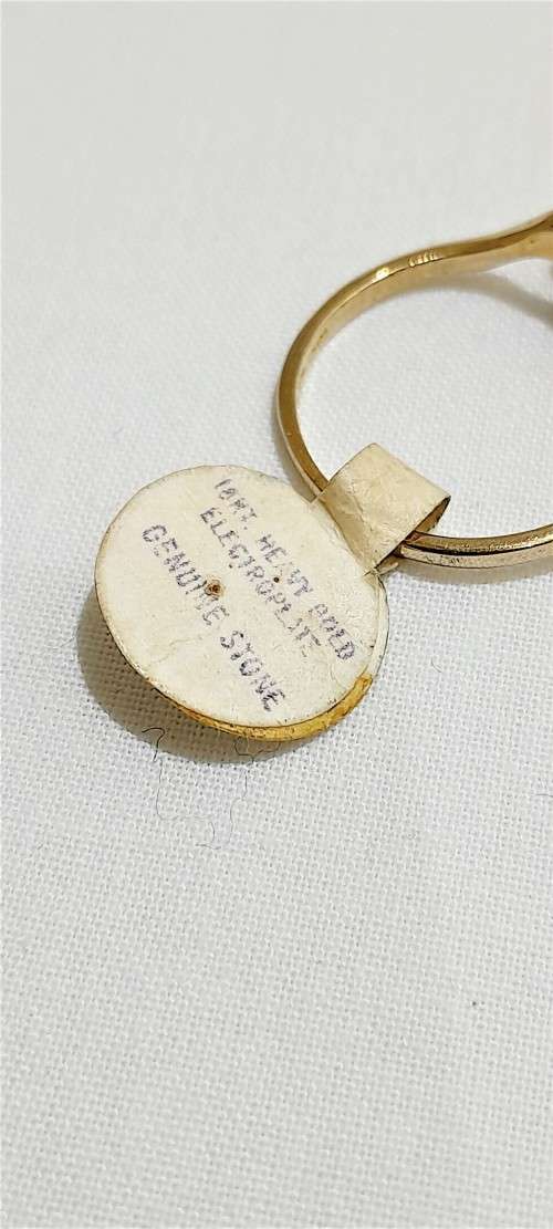 18k Gold plated opal ring