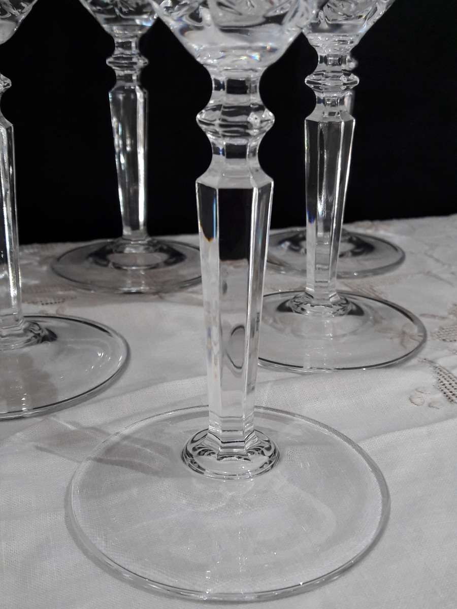 Vintage Oneida `Orchestra` crystal red wine glasses