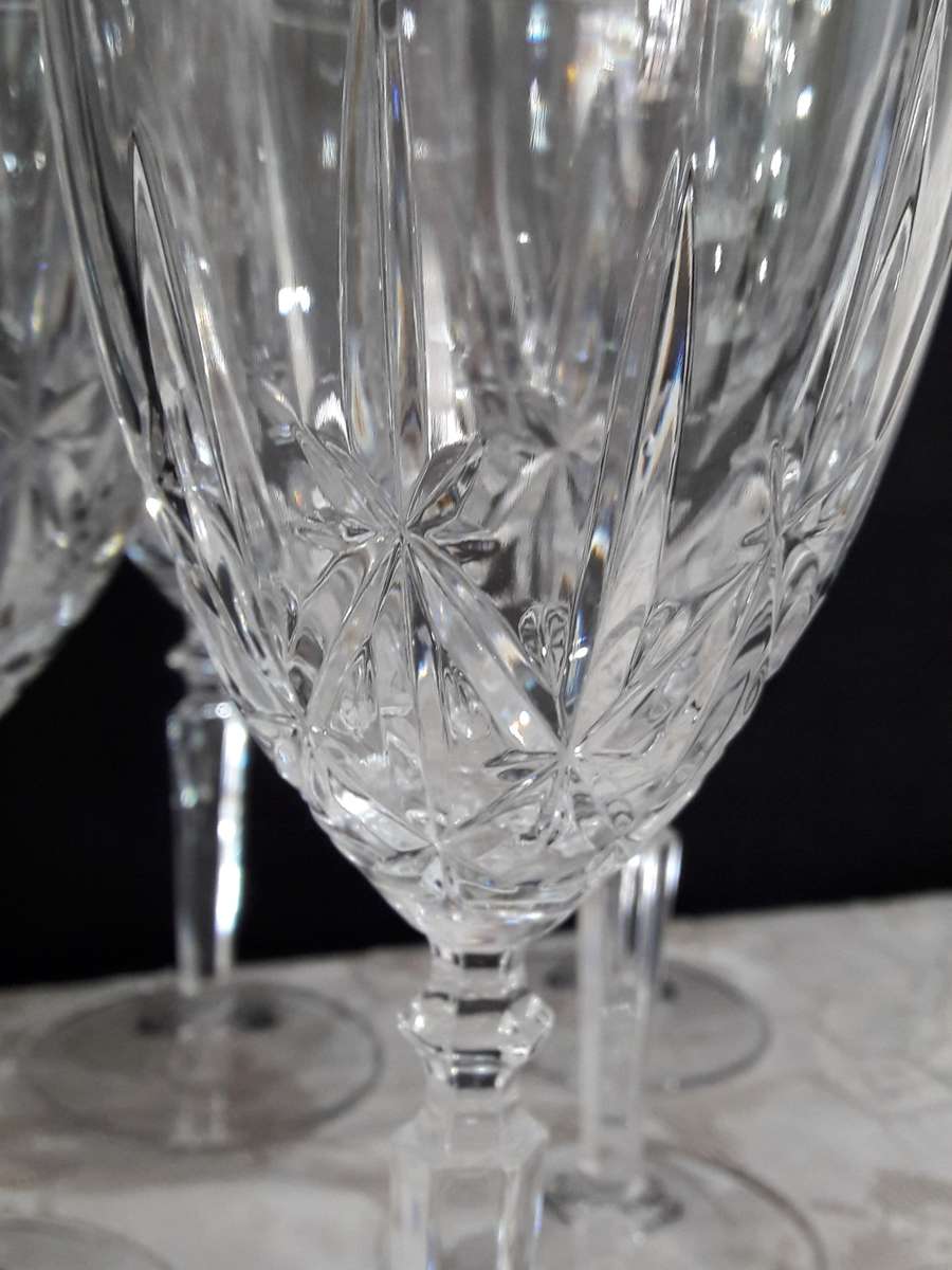 Vintage Oneida `Orchestra` crystal red wine glasses