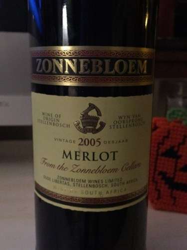 WINE ZONNEBLOEM MERLOT 2005 - RED WINE