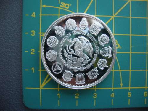 Mexico 100 Pesos 1992 Silver Proof Ibero American Series Silver Coin.