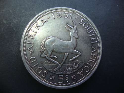 Silver 1951 5 Shillings.