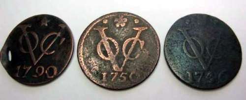3 x VOC Dutch East India Duit's - ONE BID TAKES ALL THREE COINS.