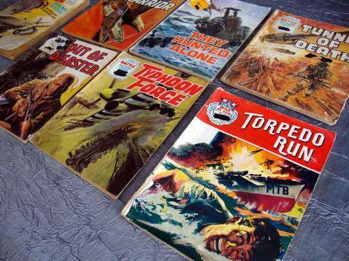 Lot of SEVEN War Comics, Mini Digest inc Air Ace Holiday Special