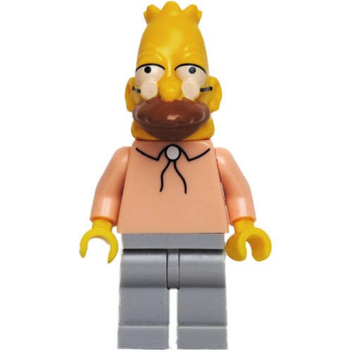Lego Grandpa Simpson (inc display box and plate)