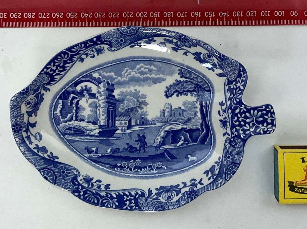 Stylish Copeland Spode blue and white ashtray or nut dish - Italian pattern