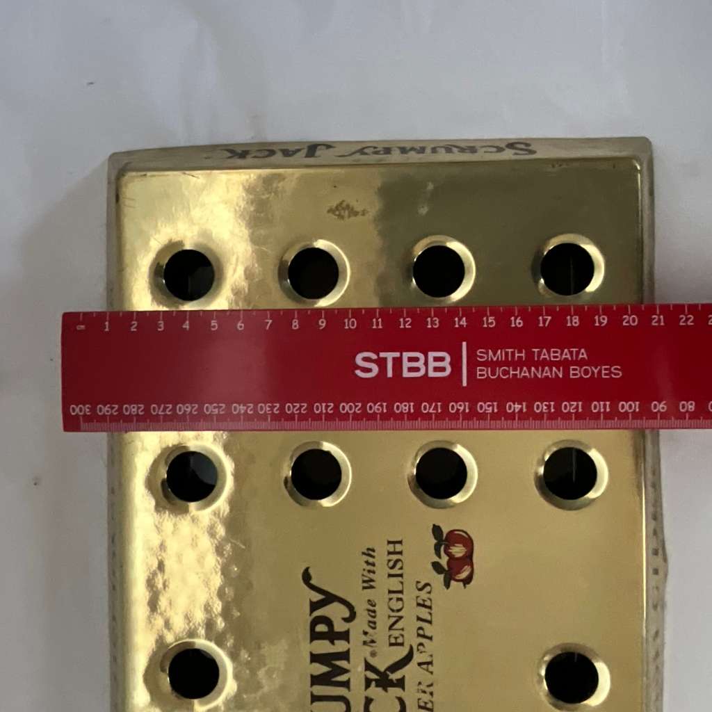 Bar ware Pub Man Cave Brass Drip Tray with Holes To Top Scrumpy Jack