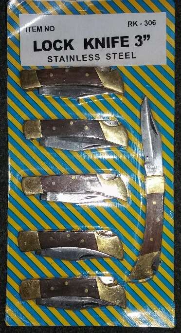 Lock Knives 3" x 6 Price is for 6 biltong knives