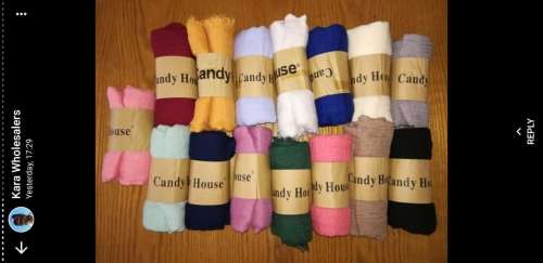 Crush Crinkle scarves assorted colours minimum 12 assorted