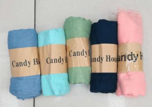 Crush Crinkle scarves assorted colours minimum 12 assorted