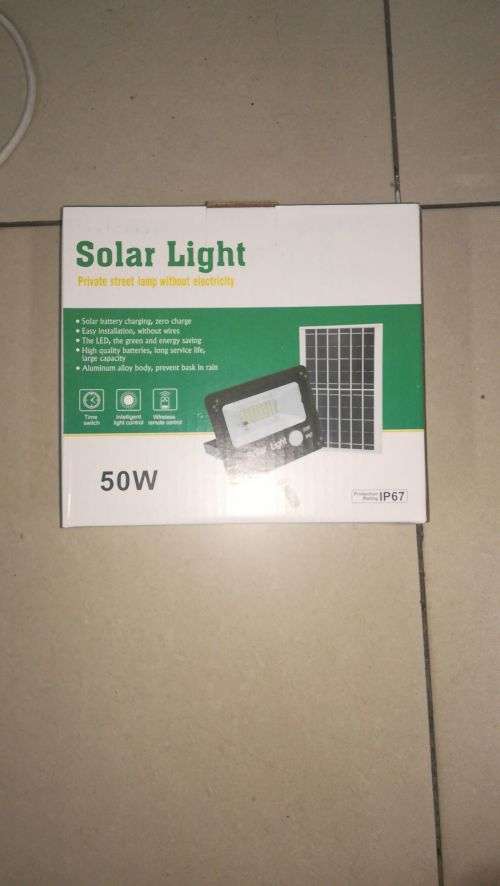Solar floodlight with panel 50 Watt