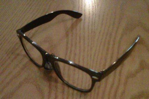 Wayfarer sunglasses black frame clear lens