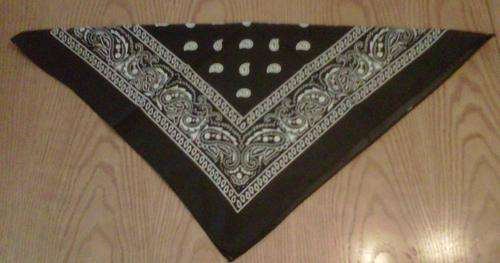 Bandanna Black 54 cm x 54 cm cotton bandana scarf