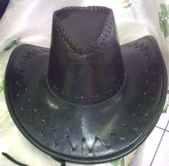 Cowboy hat Leather look black