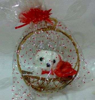 Fill a Box Promotion Valentine bear in basket gifts for her