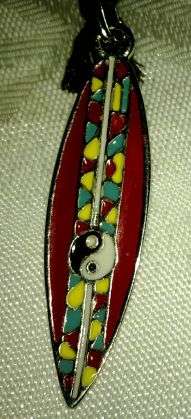 karas - pendant surf board red 6 pieces