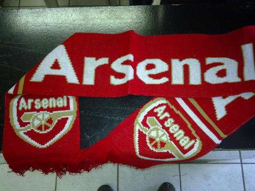 Arsenal Scarf wool with tassle double ply thick