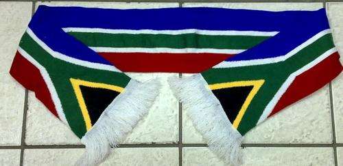 South Africa National flag scarf thick double knit SA scarf