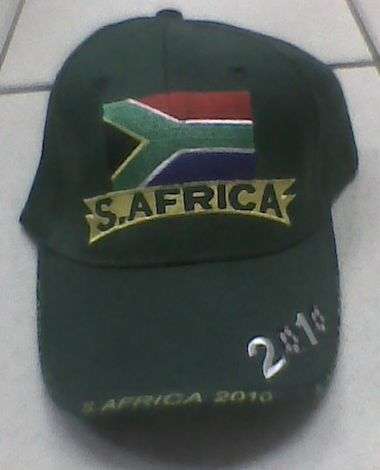 South Africa 2010 Baseball cap  with SA National flag embroided