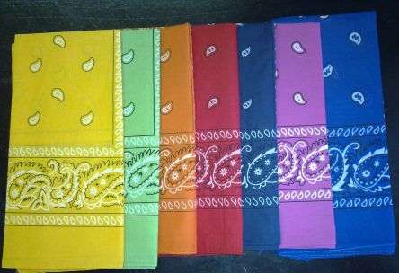 Bandana assorted colours cotton bandanna scarf