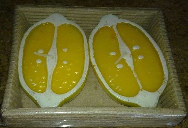 Candles Lemon design 2 piece perfect for wedding gift
