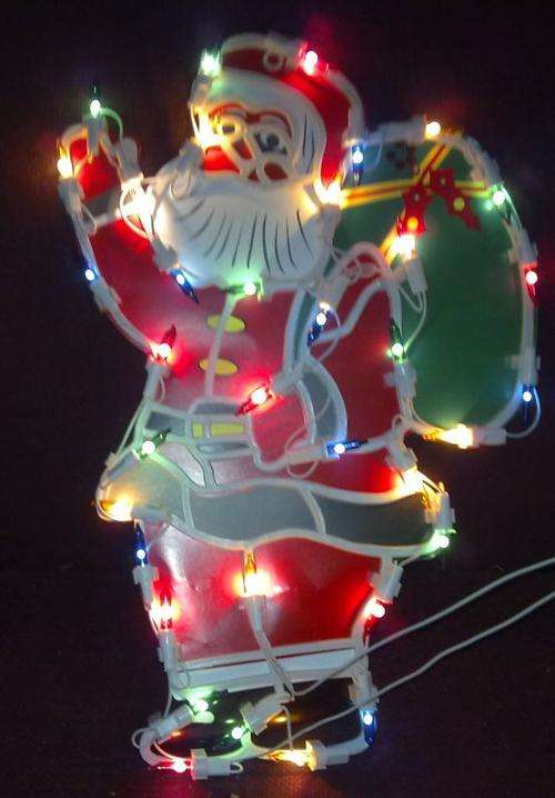 Christmas lights Xmas Santa Clause Flashing Lights window decoration