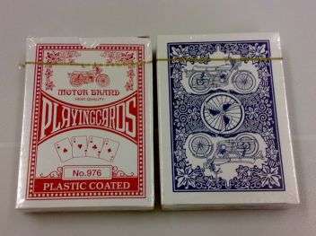 Playing Cards plastic coated Motorbrand Fill a Bag Promotion 2 decks