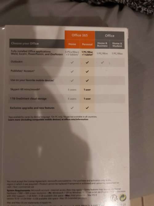 Microsoft Office 365 Personal subscription