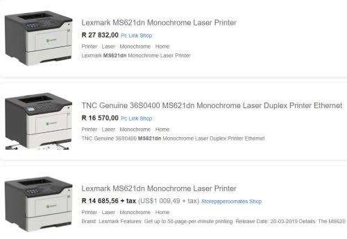 Lexmark MS621DN MonoChrome Business Printer with warranty to 10/21 - New/Boxed