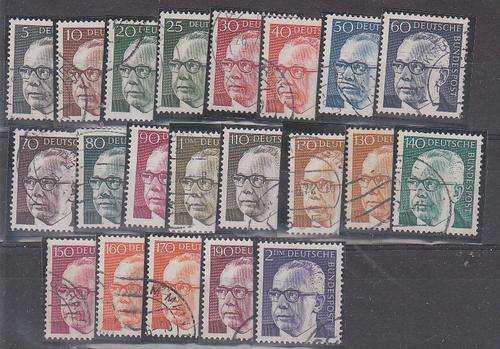 Germany & Colonies  1970  (21)  used  SG 1535-1555