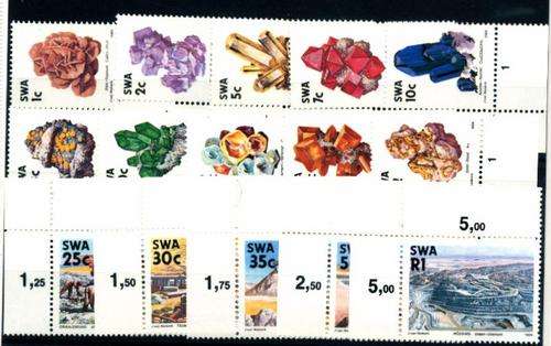 Namibia & SWA  1989  (15) ** precious stones