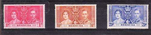 Caribbean  1937 BERMUDA  (3)  ** King George VI coronation