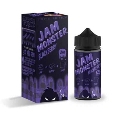 JAM Monster Blackberry Vape E-Liquid Juice 3mg 100ML AUTHENTIC !