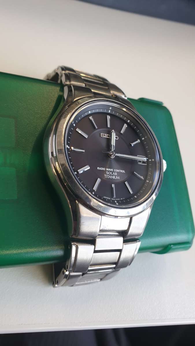 Seiko Solar Titanium JDM Radio Wave Control Men`s Watch