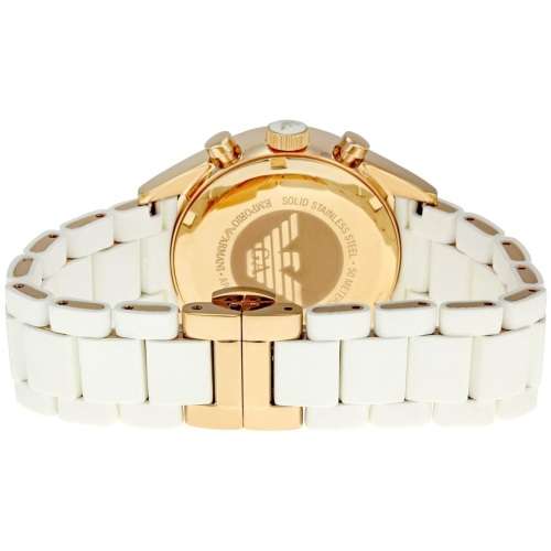 NEW MENS EMPORIO ARMANI AR5919 WHITE/ ROSE GOLD SPORTIVO CHRONOGRAPH WATCH 100% AUTHENTIC