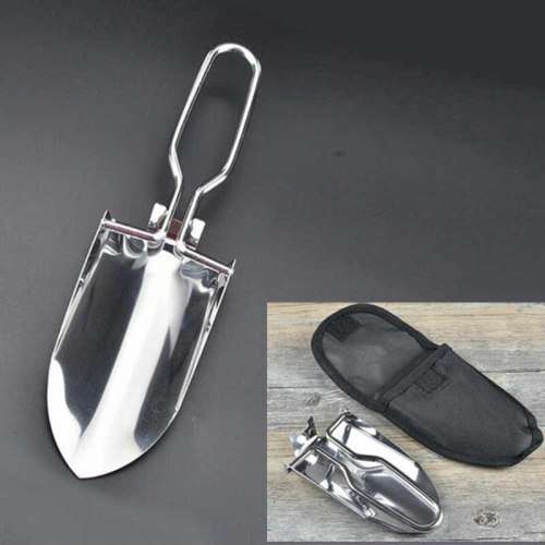High Quality Thick Steel Folding Hand Shovel With Pouch