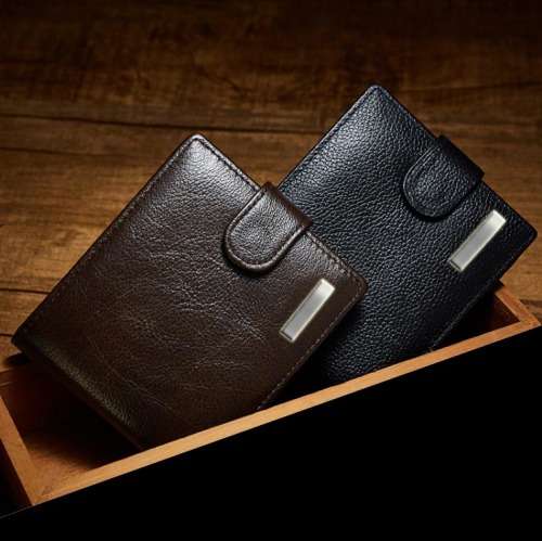 New Boxed PU Leather Wallet With Name Or Logo Tag