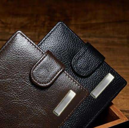 GIFT- New Boxed PU Leather Wallet With Name Or Logo Tag