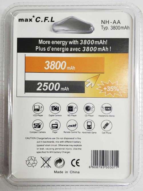 Remote Control AA Rechargeable Batteries x 2