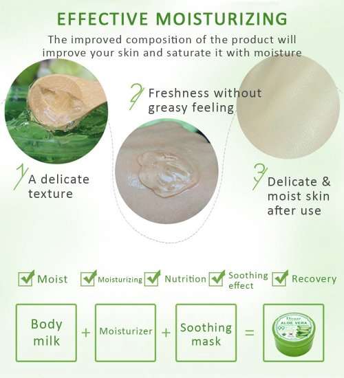 DISAAR Beauty Aloe Vera Gel - Anti-Acne Soothing Moisturising Nourishes Skin 300ML