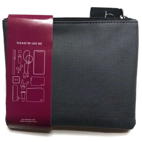 TUMI Amenity Leather Pouches + Sleep Masks + Socks