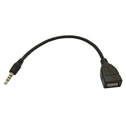 2.5mm Male Car AUX Audio Plug Jack To USB Female Cord Converter Cable